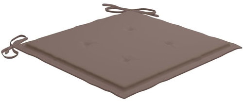 Podušky na zahradní židle 6 ks taupe 40 x 40 x 4 cm textil - Polstr - Main image