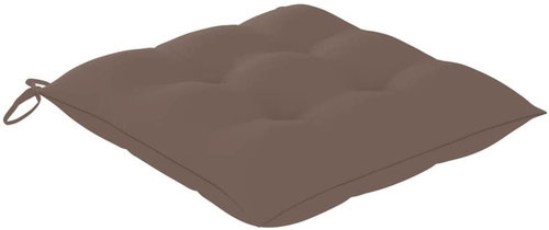 Podušky na židle 2 ks taupe 40 x 40 x 7 cm textil - Polstr - Main image