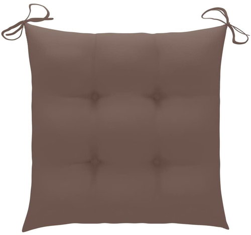 SHUMEE Podušky na židle 4 ks, 7 × 40 × 40 cm, taupe - Polstr - Main image