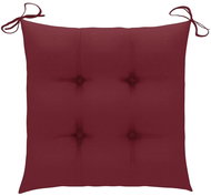 Podušky na židle 4 ks vínové 40 x 40 x 7 cm textil - Polstr