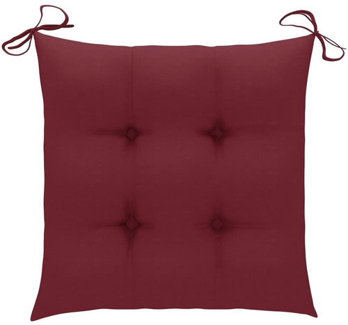 Podušky na židle 4 ks vínové 40 x 40 x 7 cm textil - Polstr - Main image