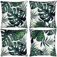 Dekorační polštáře 4 ks vzor listů 40 x 40 cm textil - Polštář