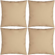 Dekorační polštáře 4 ks béžové 40 x 40 cm textil - Polštář