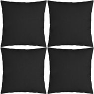 Dekorační polštáře 4 ks černé 40 x 40 cm textil - Polštář