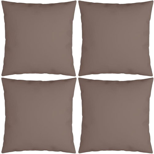 Dekorační polštáře 4 ks taupe 40 x 40 cm textil - Polštář - Main image