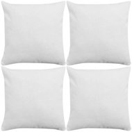 Povlaky na polštářek 4 ks, se vzhledem lnu bílé 40x40 cm - Povlak na polštář
