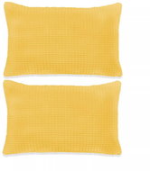 Sada polštářů 2 ks velur, 40 x 60 cm, žluté - Polštář