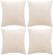 Povlaky na polštář 4 ks velur, 40 x 40 cm, našedlé - Povlak na polštář