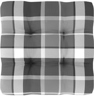 SHUMEE Poduška na pohovku z palet 12 × 50 × 50 cm, károvaná šedá - Polstr