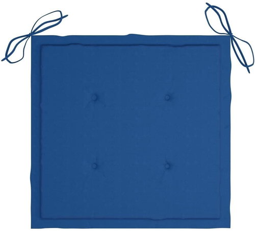 Podušky na zahradní židle 6 ks královsky modré 50x50x4cm textil - Polstr - Main image
