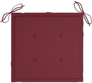 Podušky na zahradní židle 6 ks vínové 50 x 50 x 4 cm textil - Polstr