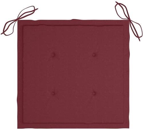 Podušky na zahradní židle 6 ks vínové 50 x 50 x 4 cm textil - Polstr - Main image