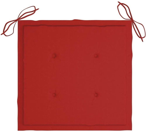 Podušky na zahradní židle 6 ks červené 50 x 50 x 4 cm textil - Polstr - Main image