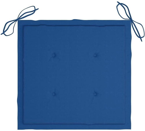 Podušky na zahradní židle 2 ks královsky modré 50x50x4cm textil - Polstr - Main image