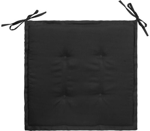 Podušky na zahradní židle 6 ks černé 50 x 50 x 4 cm textil - Polstr - Main image