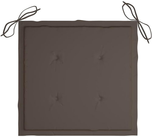 Podušky na zahradní židle 6 ks taupe 50 x 50 x 4 cm textil - Polstr - Main image