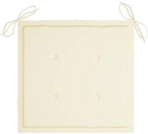 Podušky na zahradní židle 4 ks béžové 50 x 50 x 4 cm textil - Polstr - Main image