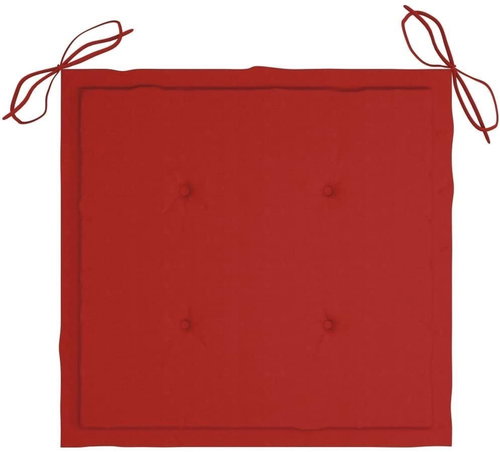 Podušky na zahradní židle 4 ks červené 50 x 50 x 4 cm textil - Polstr - Main image