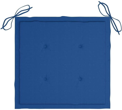 Podušky na zahradní židle 4 ks královsky modré 50x50x4cm textil - Polstr - Main image