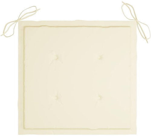 Podušky na zahradní židle 4 ks krémové 50 x 50 x 4 cm textil - Polstr - Main image