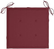 Podušky na zahradní židle 4 ks vínové 50 x 50 x 4 cm textil - Polstr