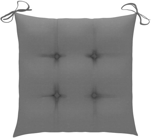 Podušky na židle 6 ks šedé 50 x 50 x 7 cm textil - Polstr - Main image
