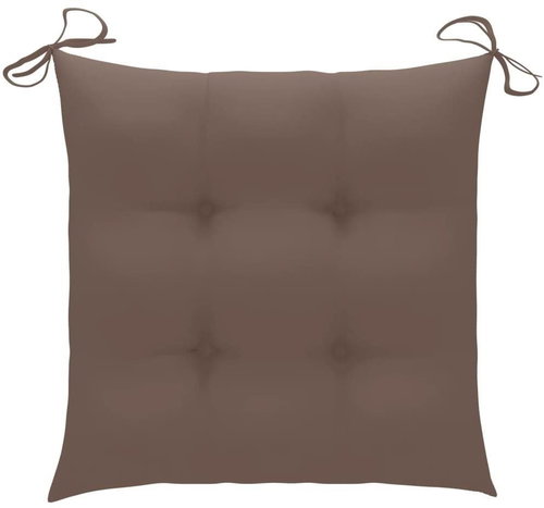 Podušky na židle 6 ks taupe 50 x 50 x 7 cm textil - Polstr - Main image