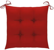 Podušky na židle 2 ks červené 50 x 50 x 7 cm textil - Polstr