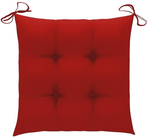 Podušky na židle 2 ks červené 50 x 50 x 7 cm textil - Polstr - Main image