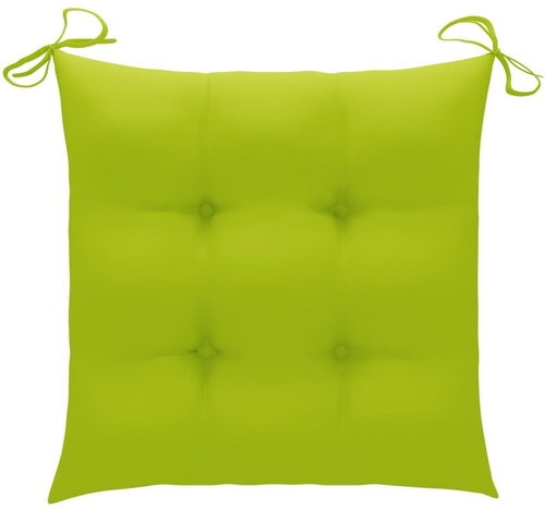 Podušky na židle 4 ks jasně zelené 50 x 50 x 7 cm textil - Polstr - Main image