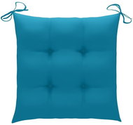 Podušky na židle 4 ks světle modré 50 x 50 x 7 cm textil - Polstr