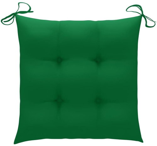 Podušky na židle 4 ks zelené 50 x 50 x 7 cm textil - Polstr - Main image