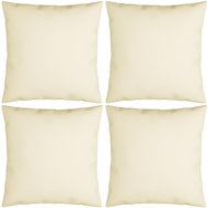 Dekorační polštáře 4 ks krémové 50 x 50 cm textil - Polštář