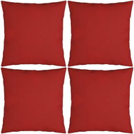 Dekorační polštáře 4 ks červené 50 x 50 cm textil - Polštář