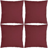 Dekorační polštáře 4 ks vínové 50 x 50 cm textil - Polštář