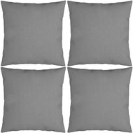Dekorační polštáře 4 ks šedé 50 x 50 cm textil - Polštář