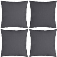Dekorační polštáře 4 ks antracitové 50 x 50 cm textil - Polštář