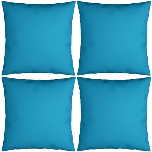 Dekorační polštáře 4 ks modré 50 x 50 cm textil - Polštář - Main image
