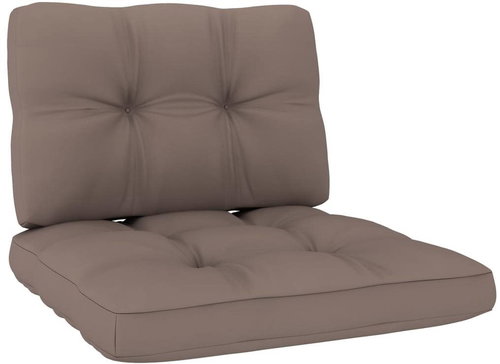 Podušky na pohovku z palet 2 ks taupe - Polstr - Main image