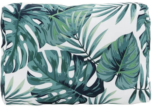 Zahradní poduška za záda motiv listů 40 x 60 x 20 cm textil - Polstr - Main image