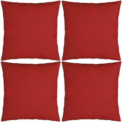 Dekorační polštáře 4 ks červené 60 x 60 cm textil - Polštář - Main image