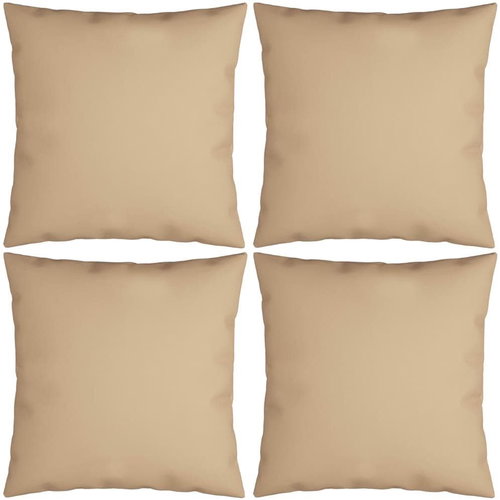 Dekorační polštáře 4 ks béžové 60 x 60 cm textil - Polštář - Main image