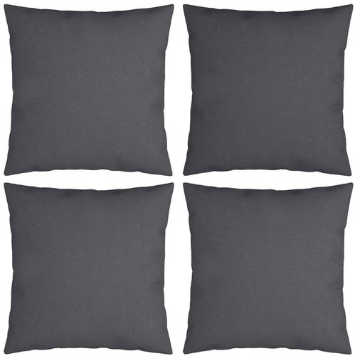 Dekorační polštáře 4 ks antracitové 60 x 60 cm textil - Polštář - Main image