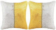 Sada polštářů s flitry 2 ks 60 x 60 cm zlato-stříbrné - Polštář
