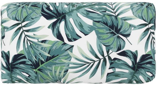 Zahradní poduška za záda motiv listů 40 x 80 x 20 cm textil - Polstr - Main image