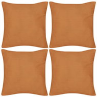 4 oranžové povlaky na polštářky bavlna 80 x 80 cm - Povlak na polštář