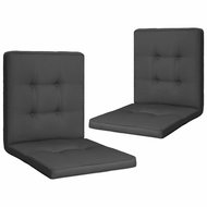 Podušky na zahradní židle 2 ks antracitové 100 x 50 x 5 cm - Polstr