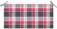 SHUMEE Poduška na zahradní lavici 4 × 50 × 100 cm, károvaná červená - Polstr