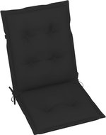 SHUMEE Podušky na zahradní židle 6 ks, 7 × 50 × 100 cm, černá - Polstr