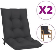 SHUMEE Podušky na zahradní židle 2 ks, 7 × 50 × 100 cm, antracit - Polstr